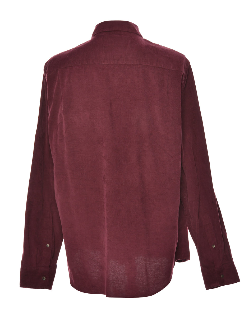Corduroy Maroon Shirt - L