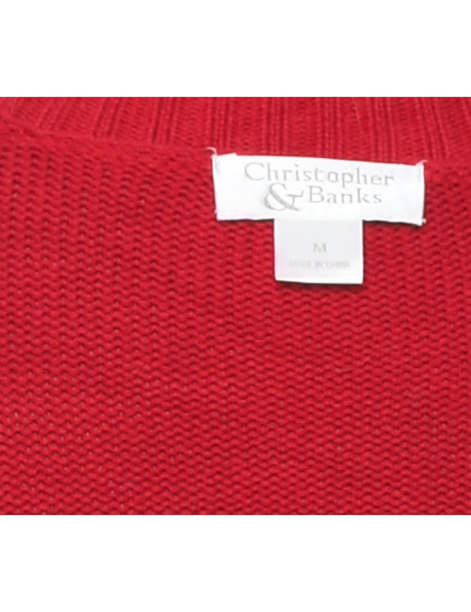 Snowfall Design Christmas Cardigan - M