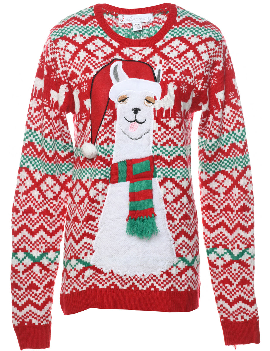Animal Design Christmas Jumper - S