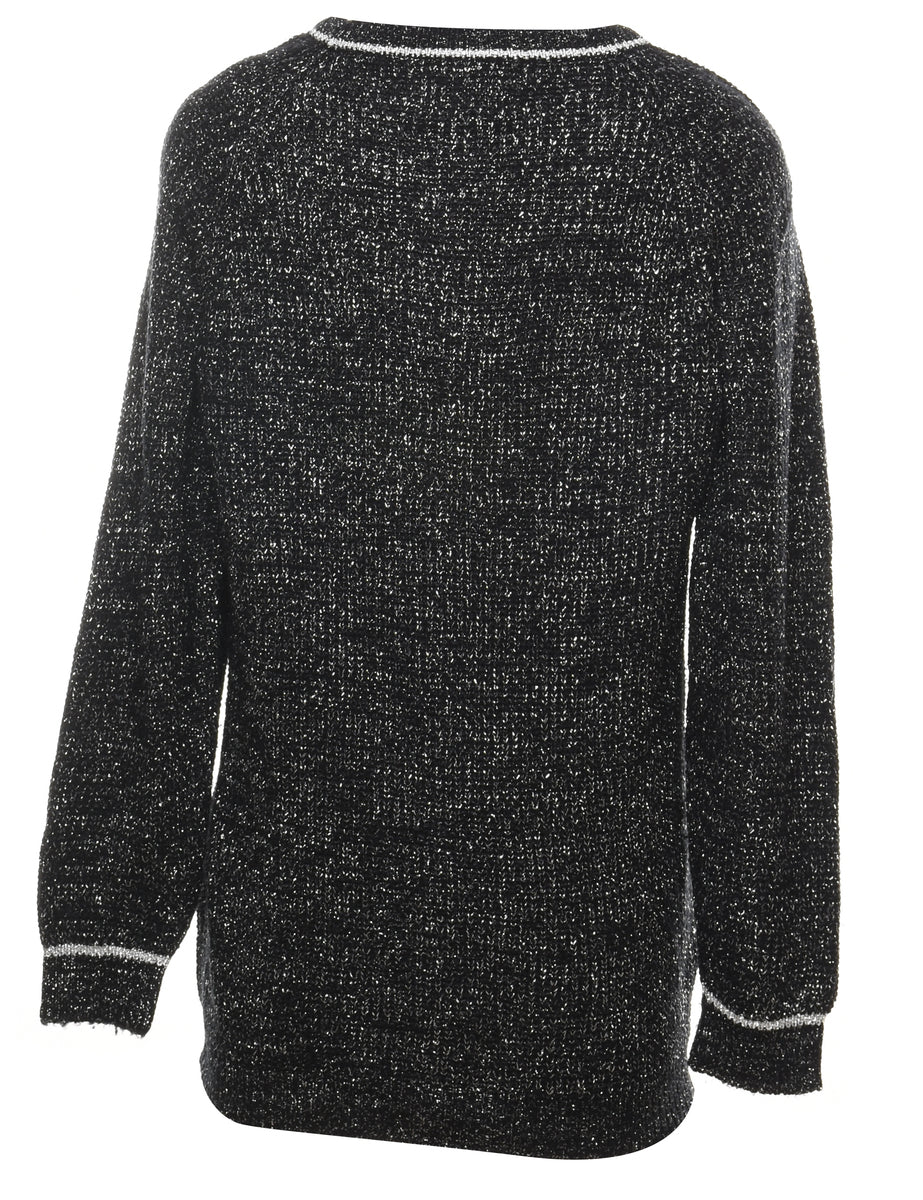 Lurex Thread Pattern Jumper - M
