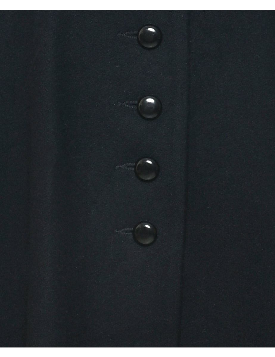 Single Breasted Wool Coat - S
