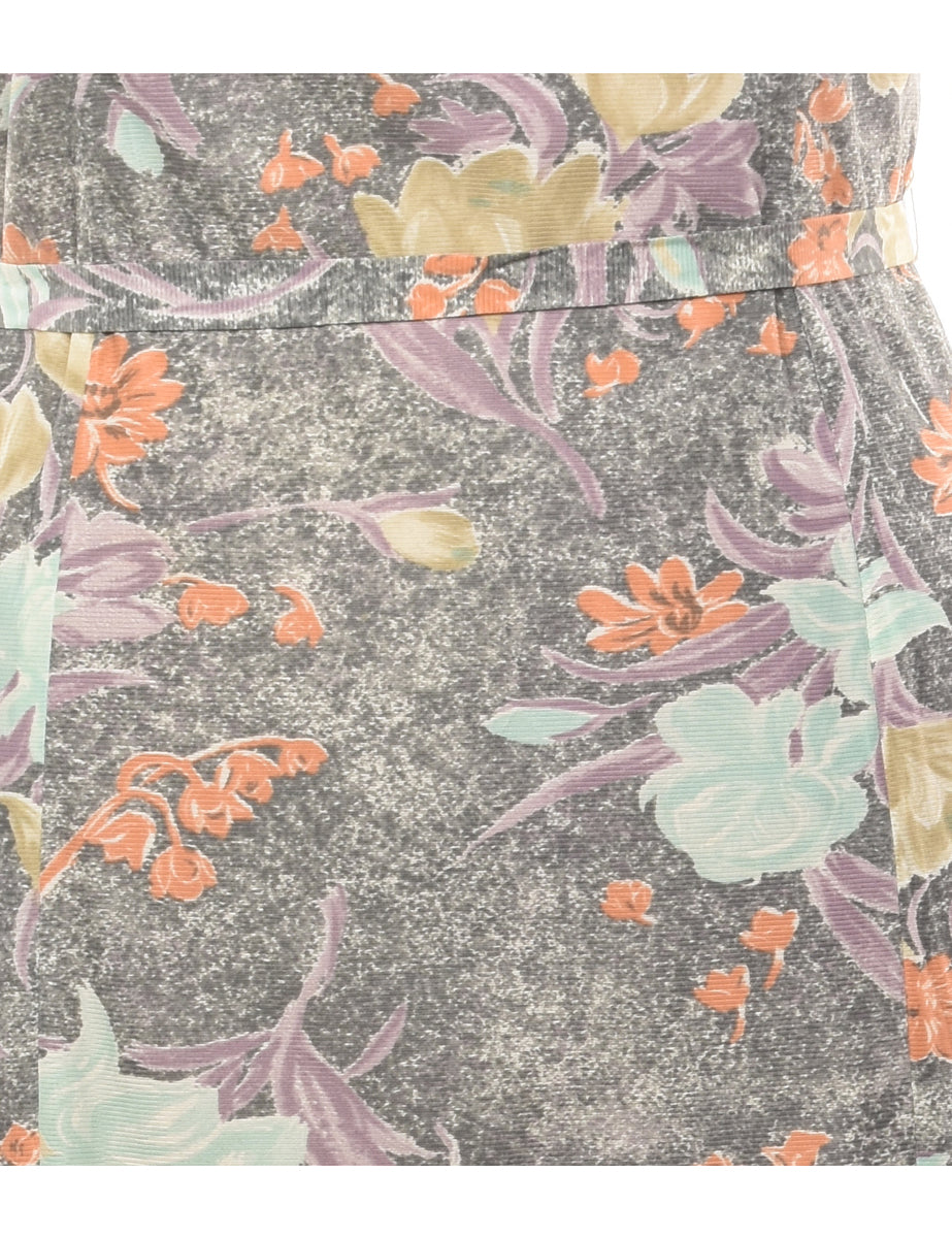 Floral Print Day Dress - M