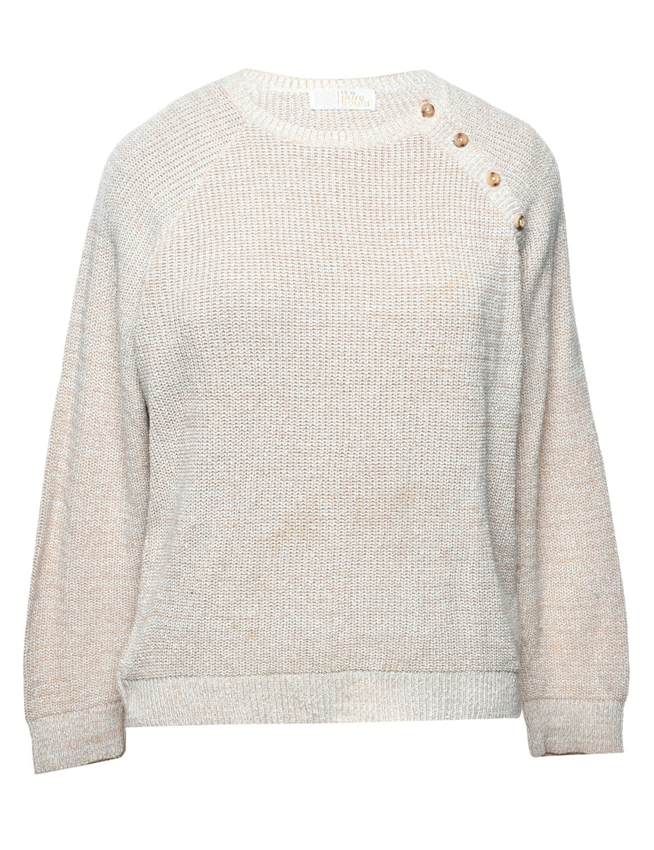 Fine Knit Jumper - L