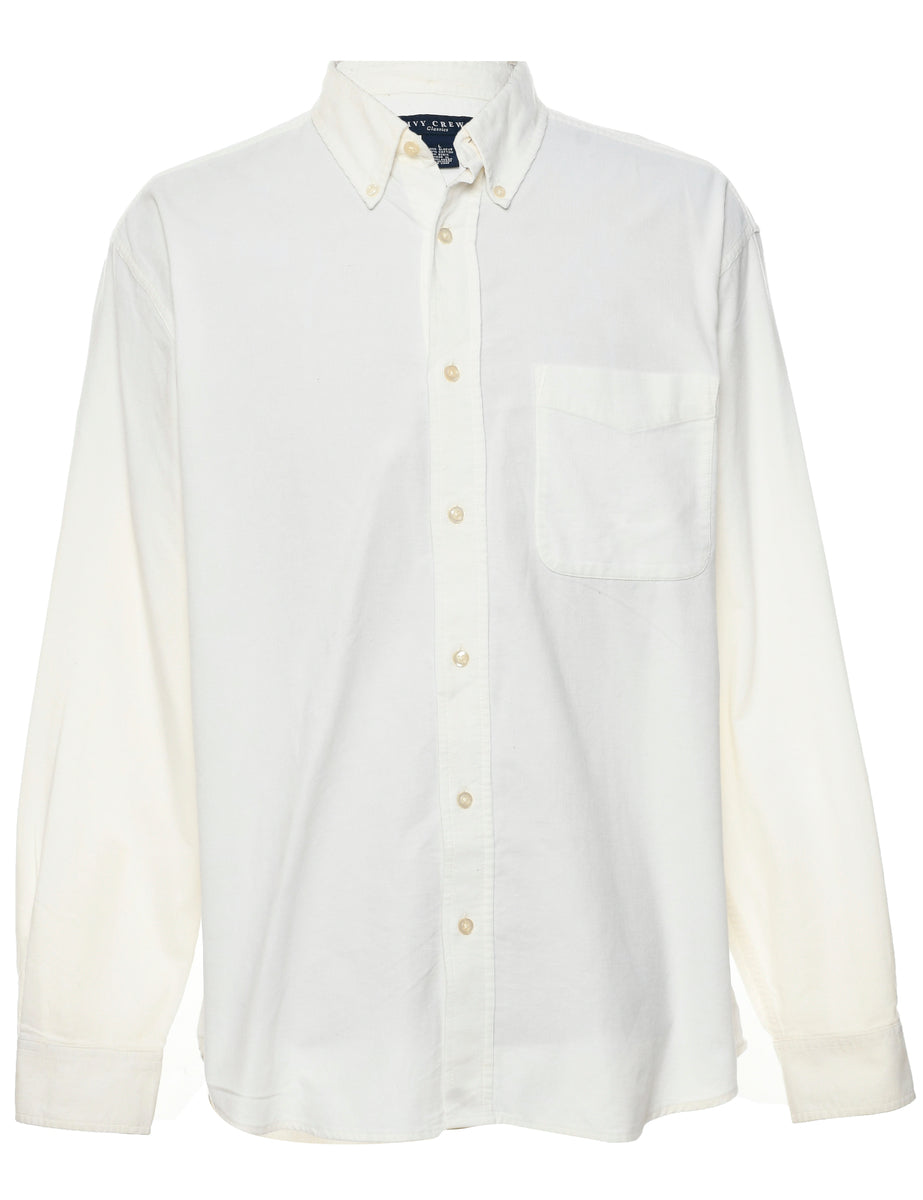 Corduroy Off White Shirt - L