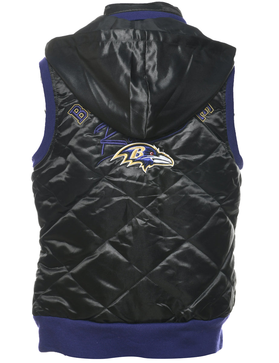 Ravens Hooded NFL Ski Vest - M