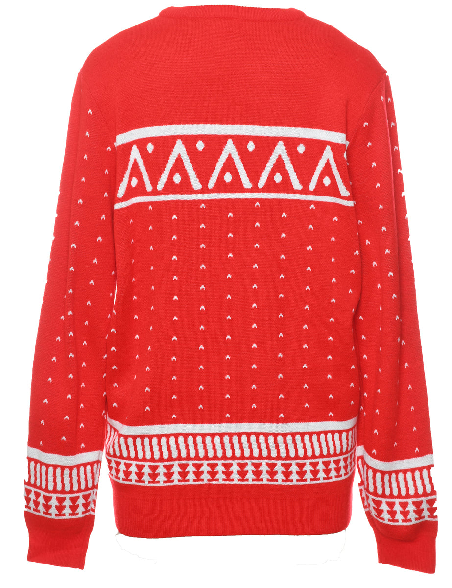 Red Christmas Jumper - L