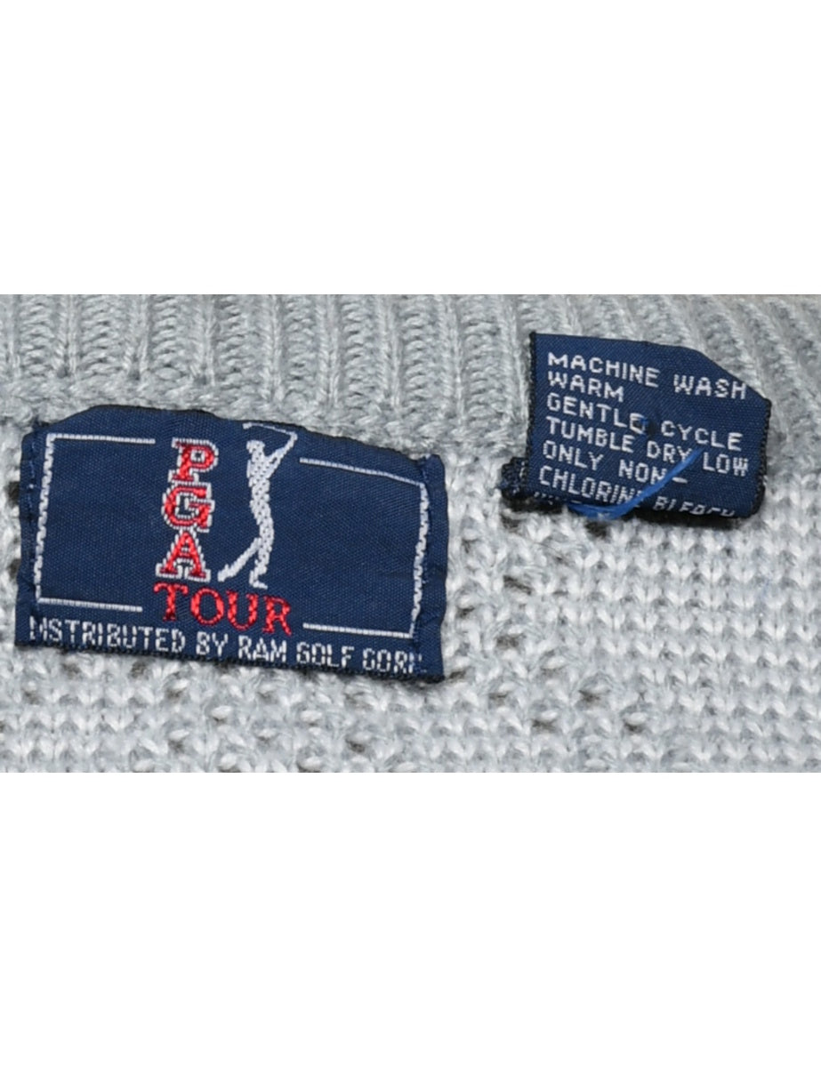 Cable Knit Jumper - L