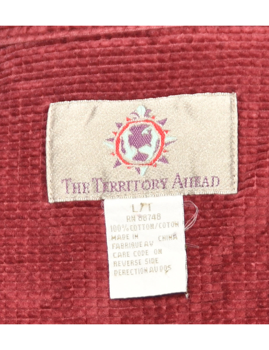 Maroon Corduroy Shirt - L