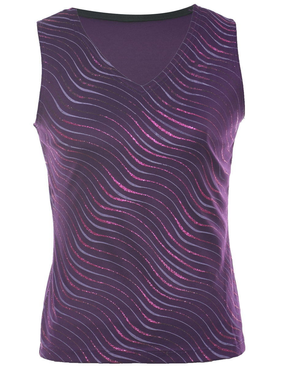Sparkly Purple Evening Top - S