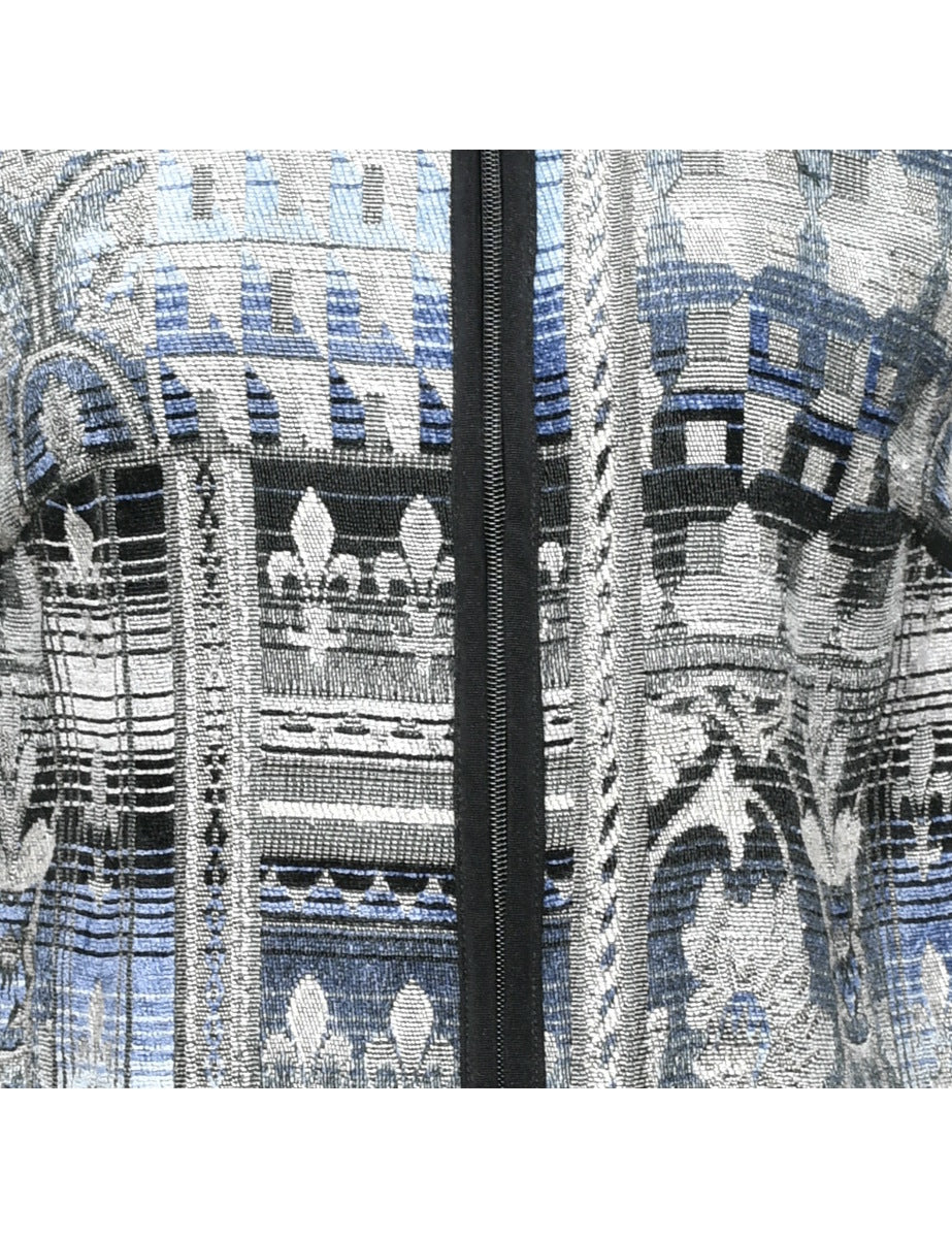 Leafy Print Tapestry Jacket - S
