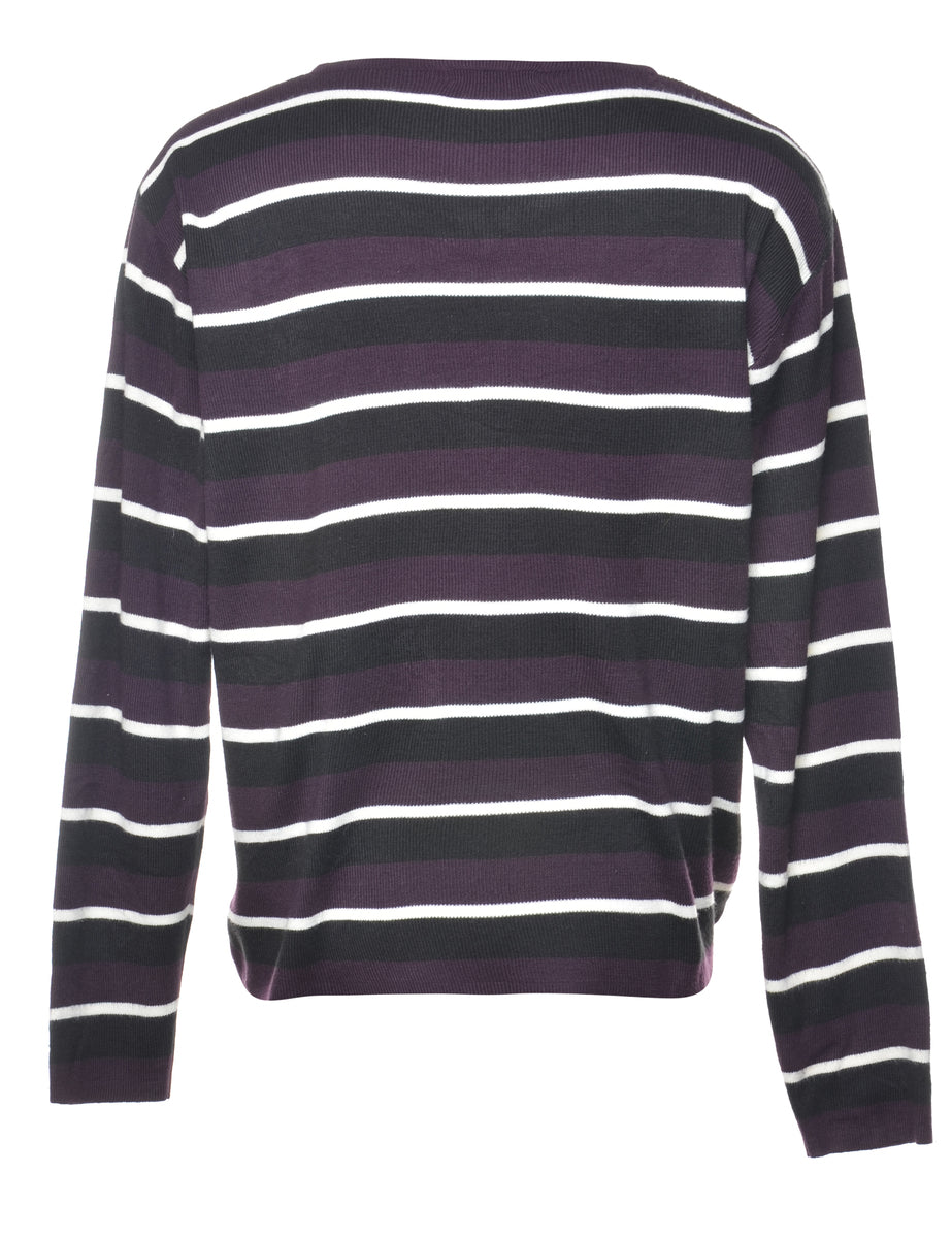 Striped Longsleeve Jumper - L