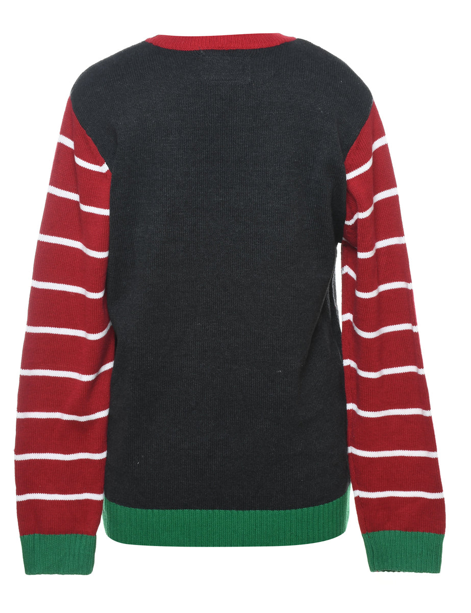Black Christmas Jumper - L