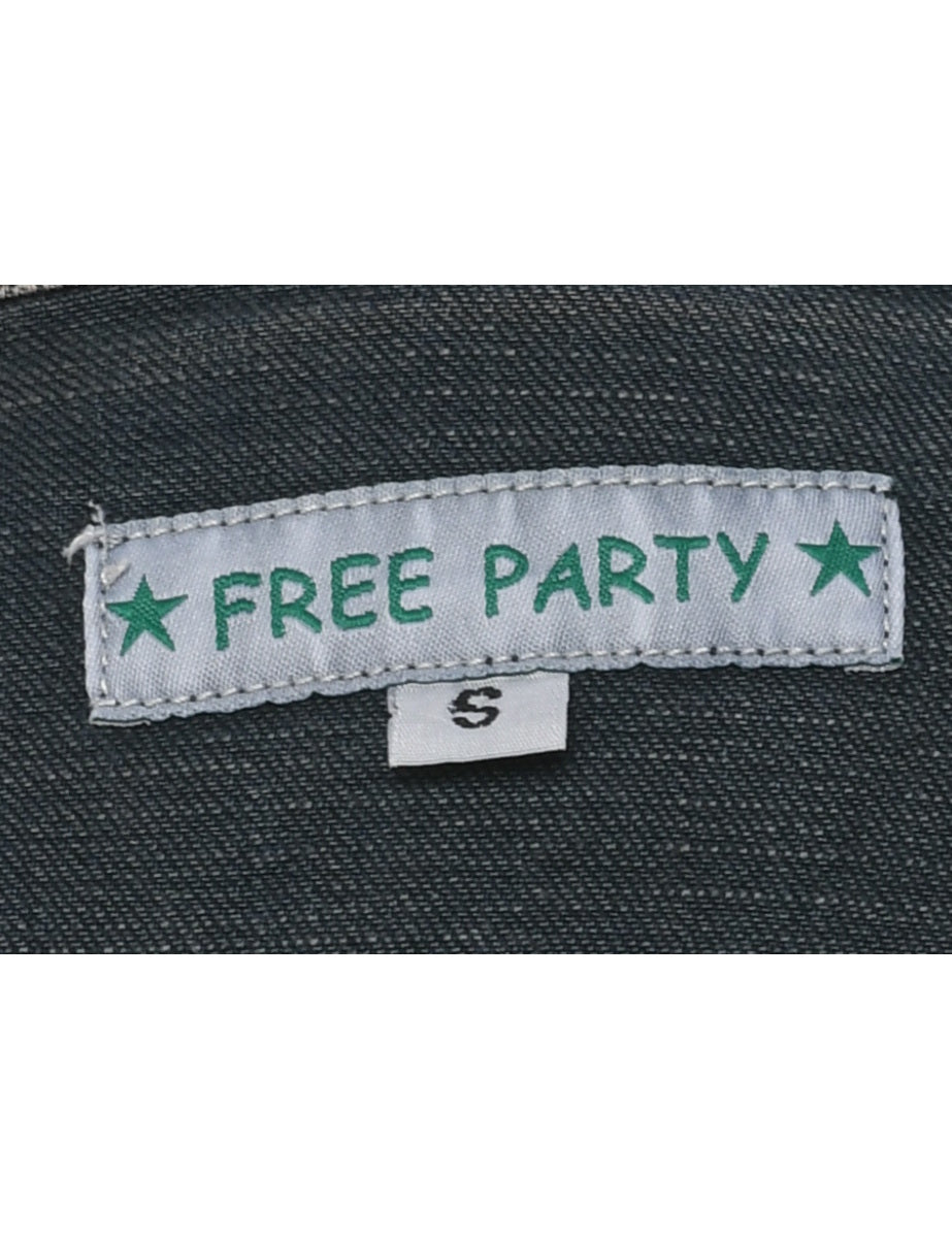 Button Front Denim Jacket - S