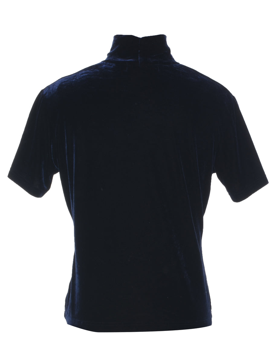 Velvet Fabric Evening Top - M