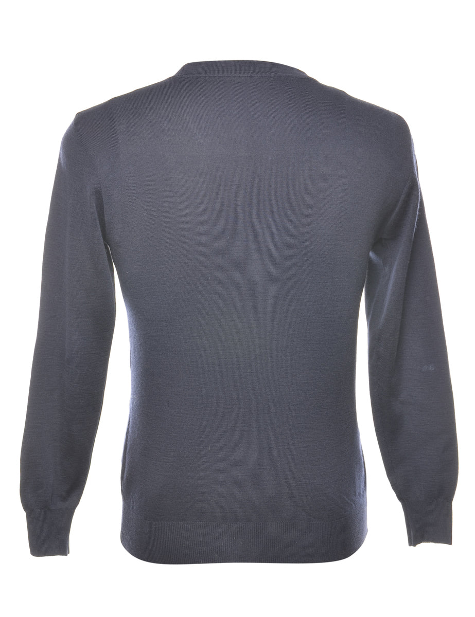 Classic Black Knit Cardigan - S