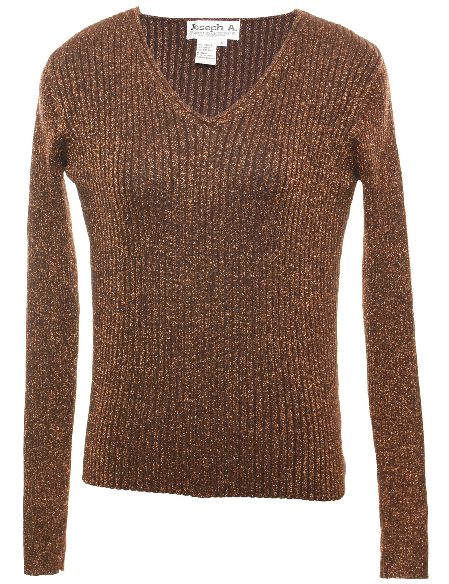 Lurex Thread Pattern Jumper - S