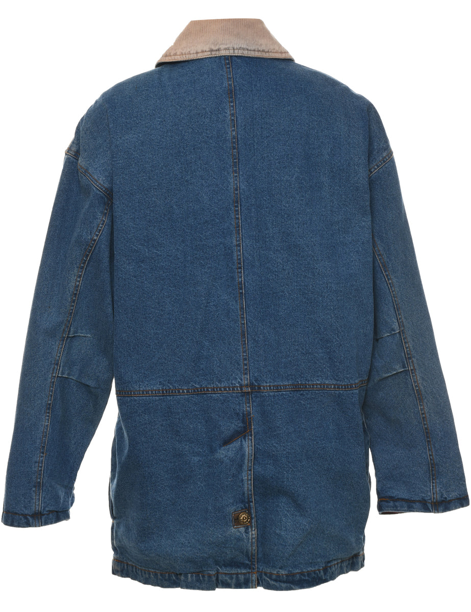 Button Front Denim Jacket - M