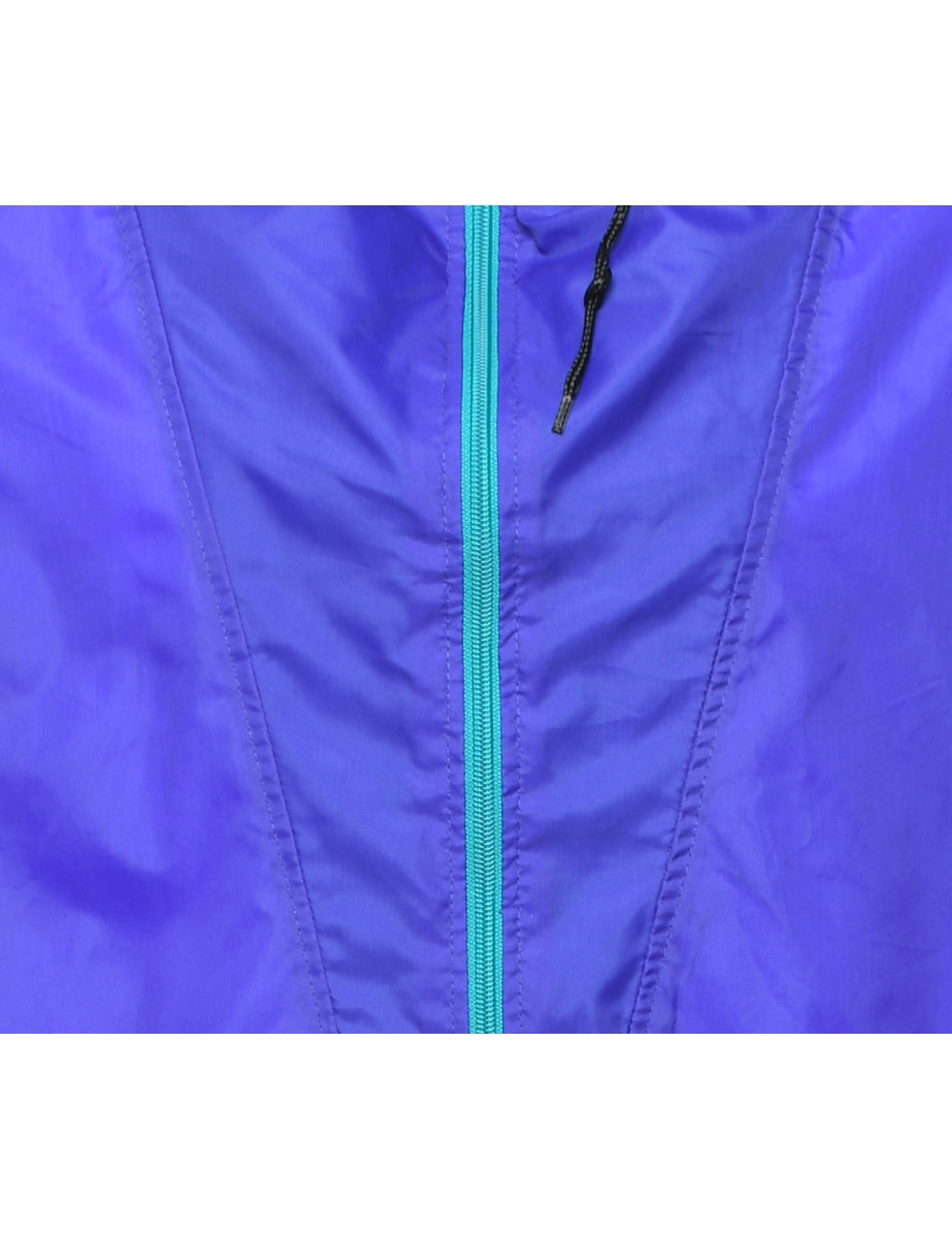 Purple & Blue Contrast Nylon Jacket - M
