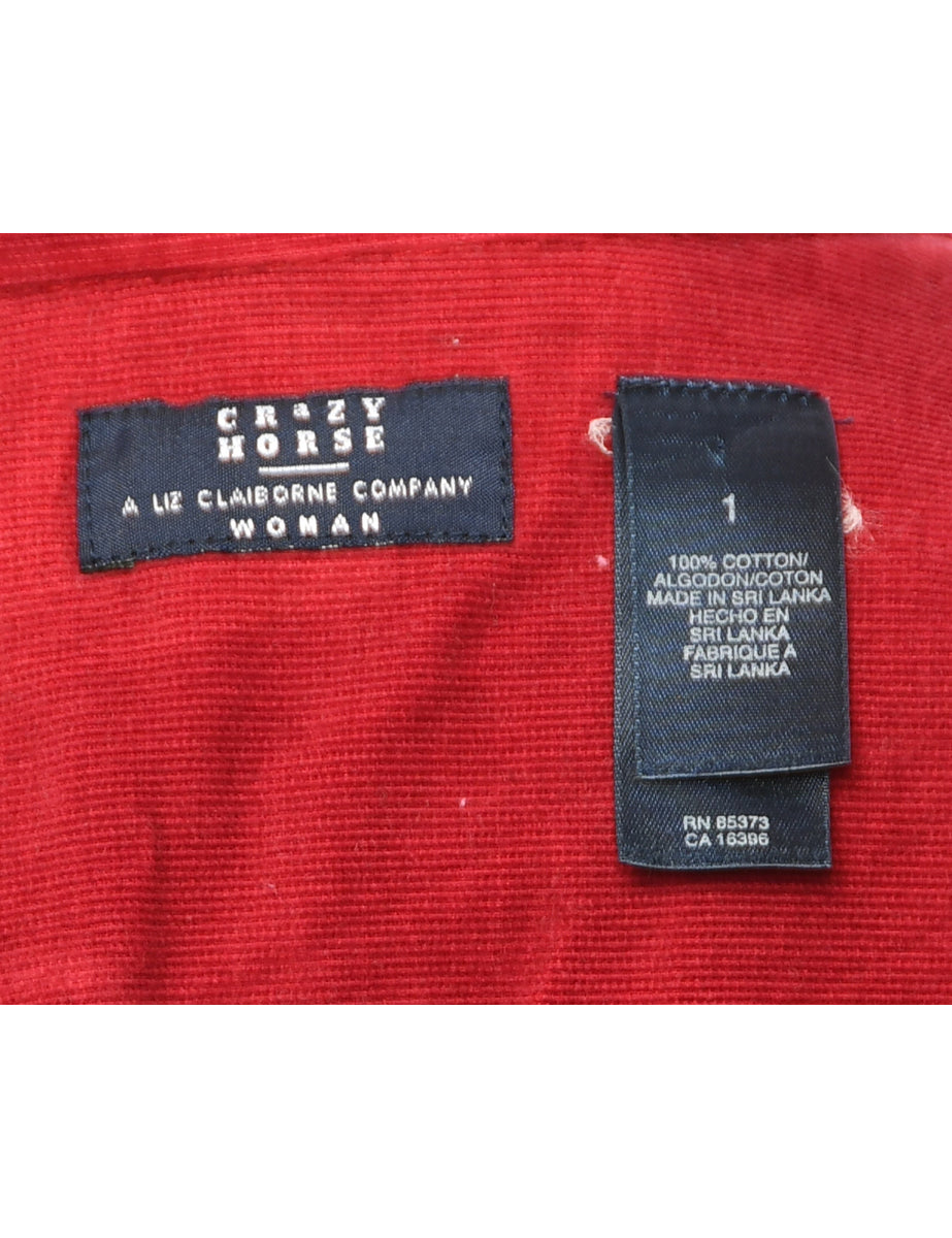 Corduroy Maroon Shirt - XL