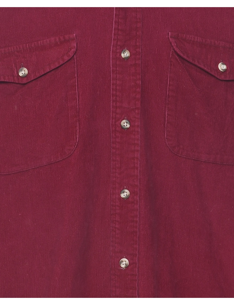 Corduroy Maroon Shirt - L