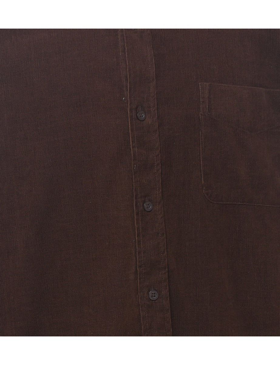 Corduroy Dark Brown Shirt - L