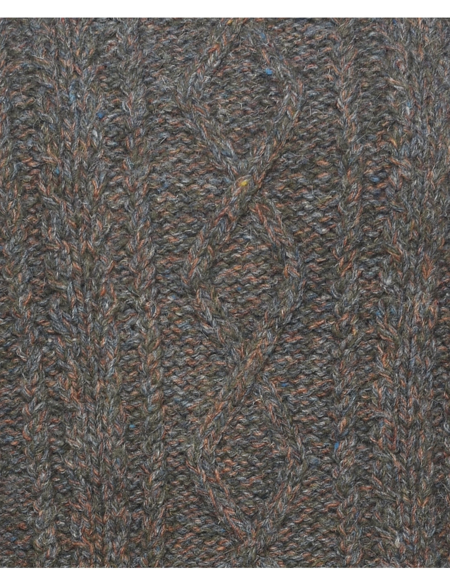 Cable Knit Jumper - L