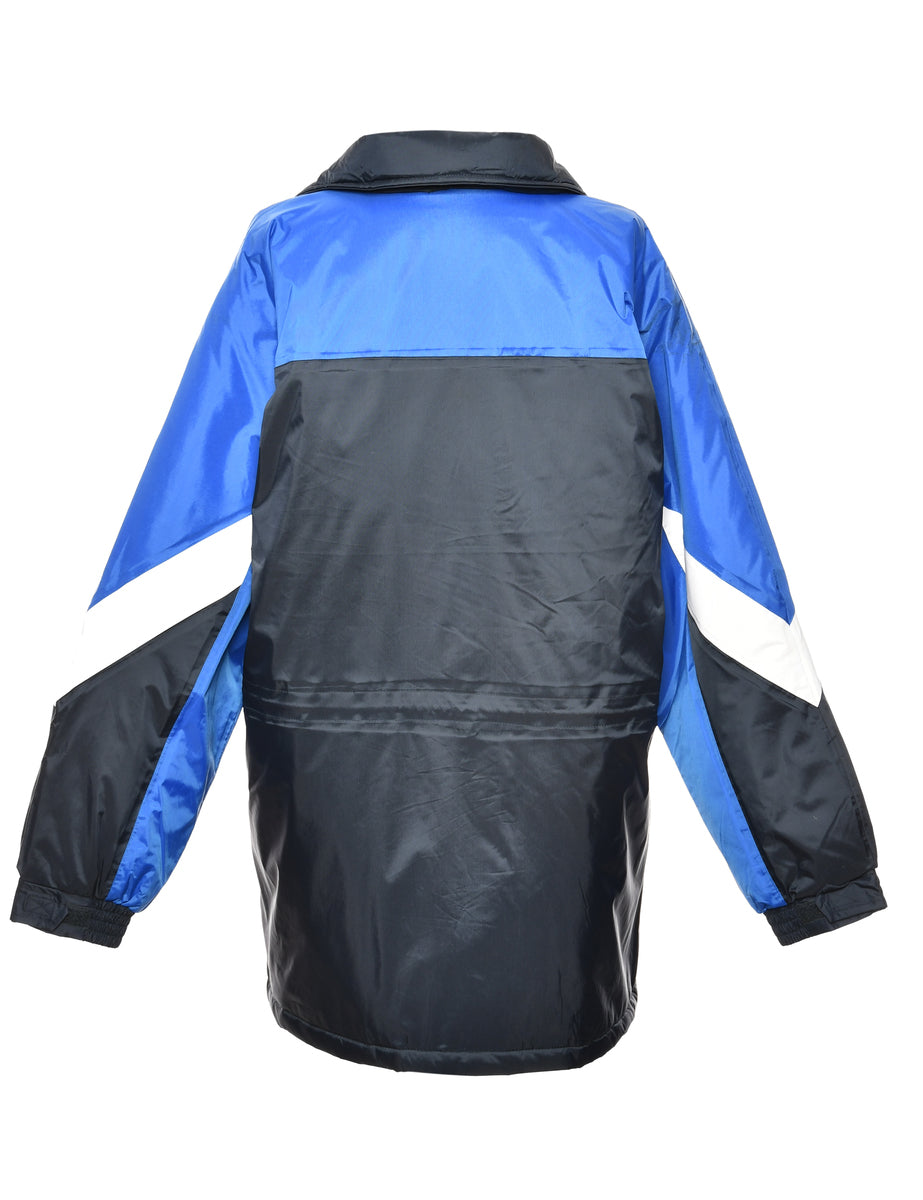 Blue, Black & White Contrasting Mountaineering Jacket - S