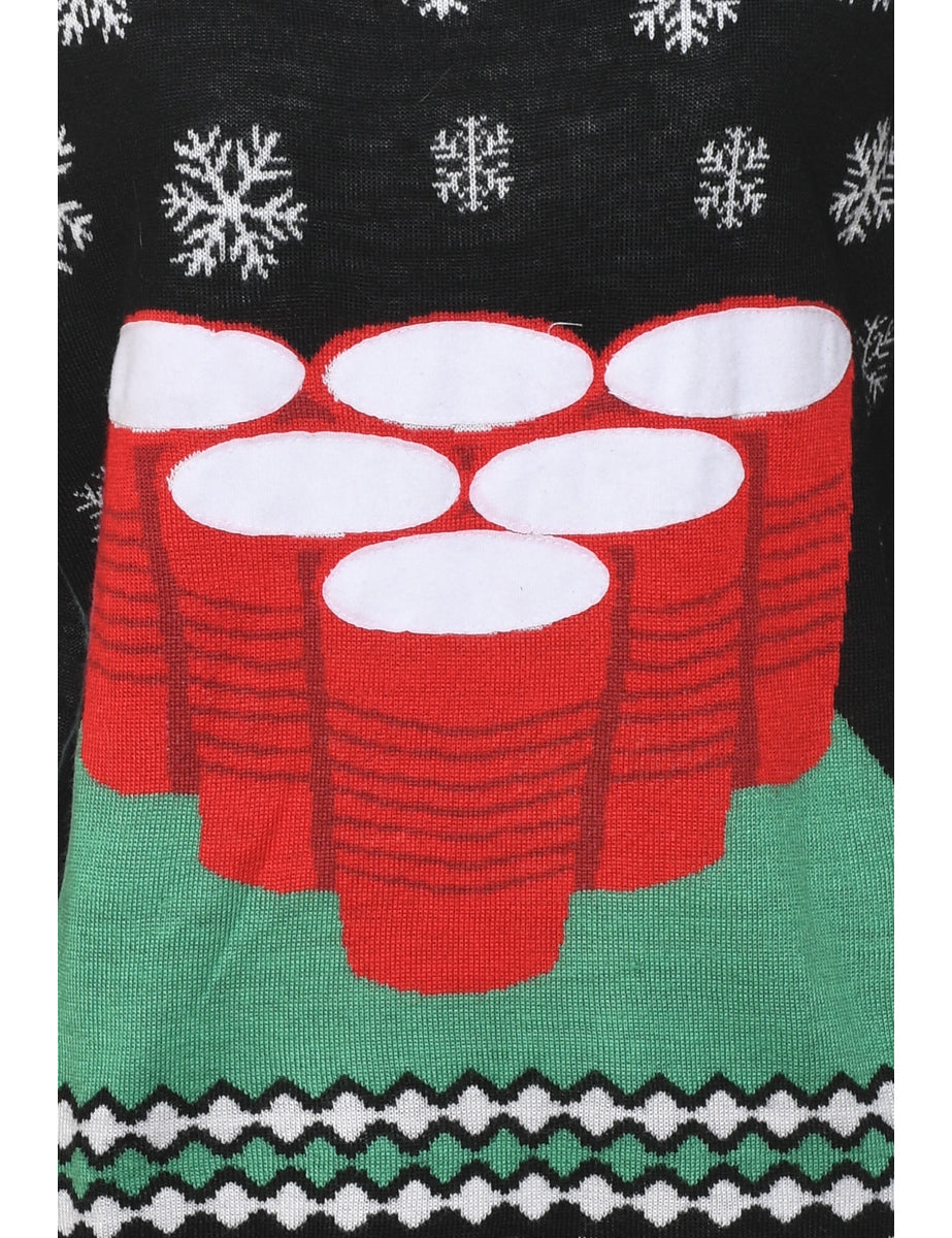 Snowfall Design Christmas Jumper - M