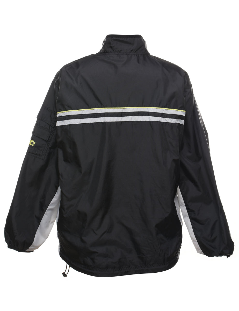 Starter Black & Grey Nylon Jacket - L