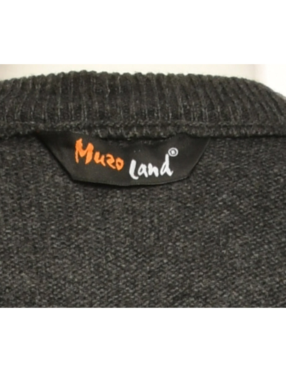 Grey Long Sleeved Jumper - M