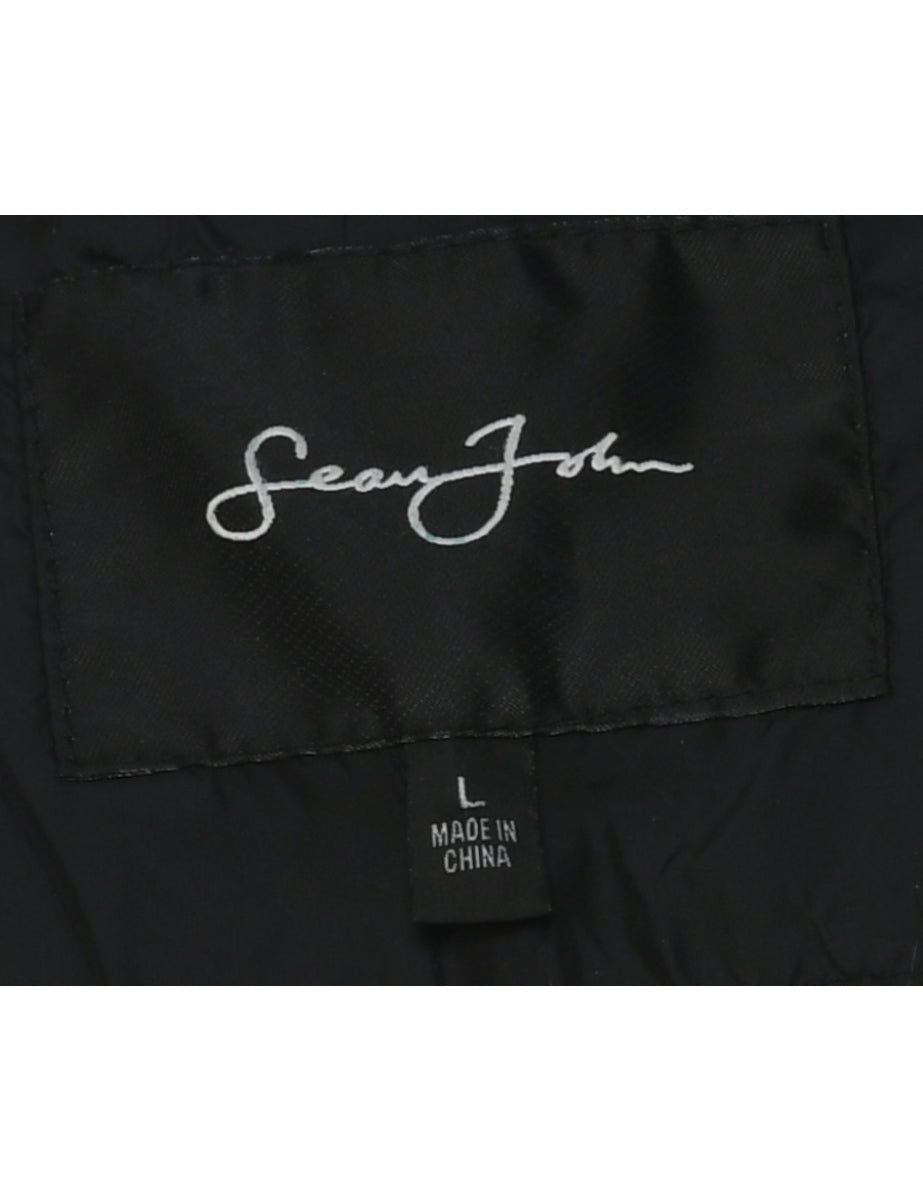 Single Breasted Puffer Jacket - L