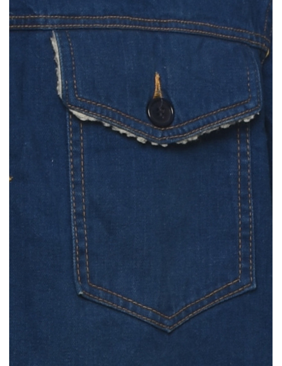 Sears Shearling Denim Jacket - L