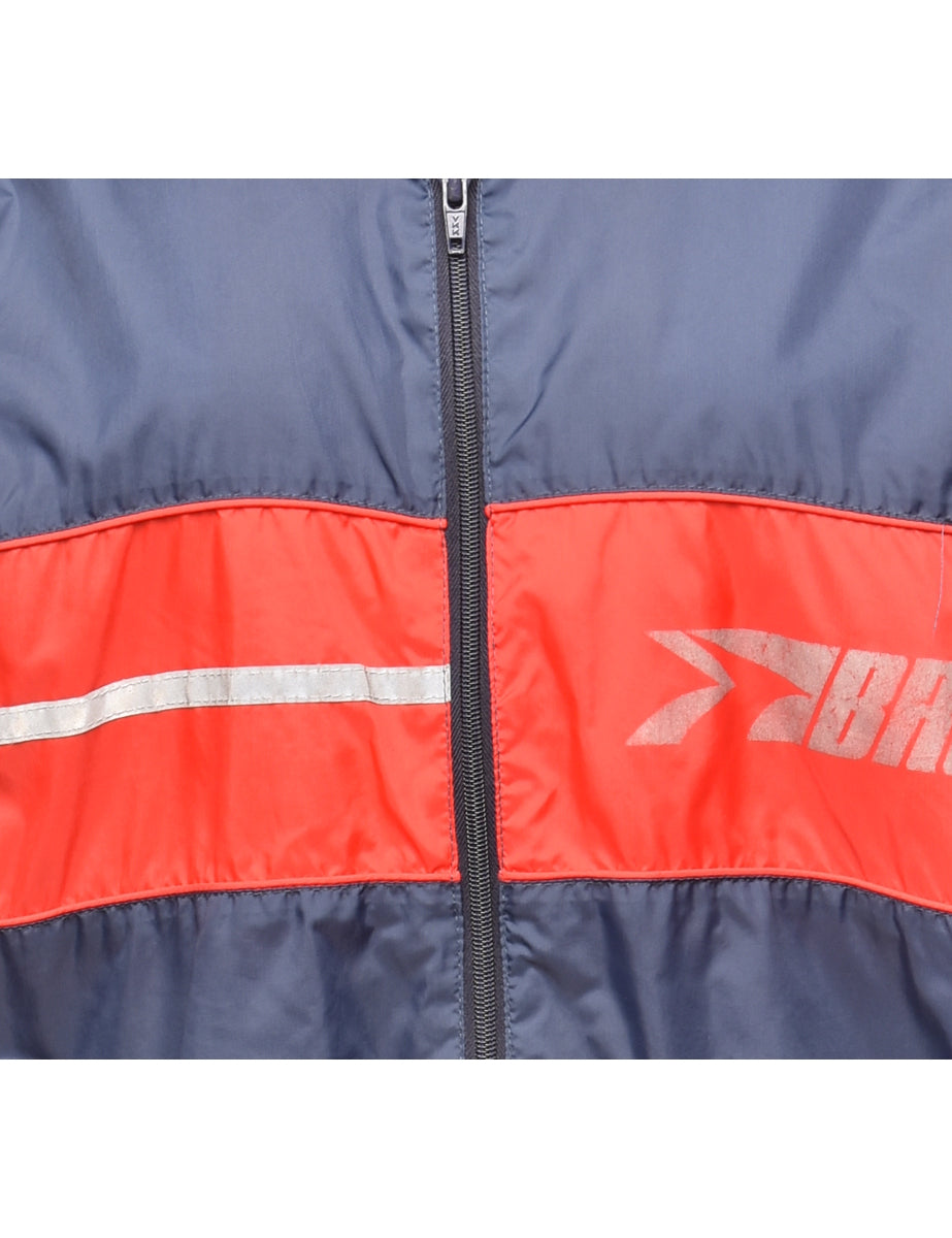 Zip Front Nylon Jacket - L