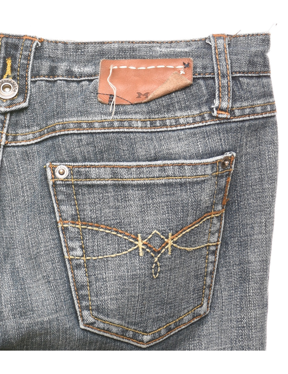 Y2K Flared Faded-Wash Jeans - W29 L29