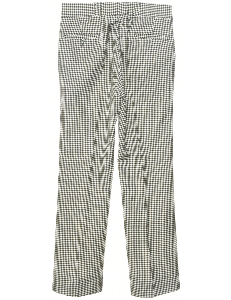 Checked Pattern Trousers - W33 L32
