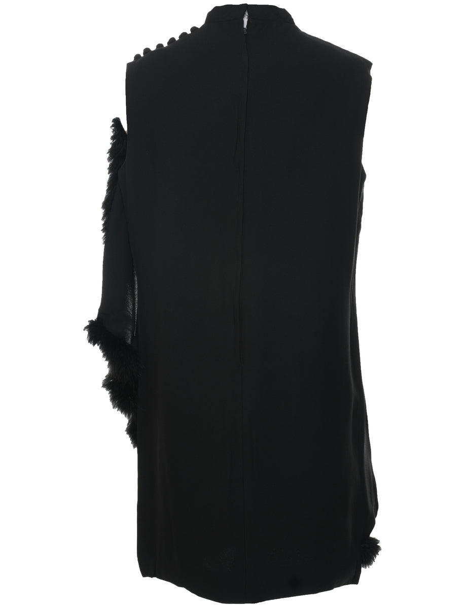 Sleeveless Black Dress - L