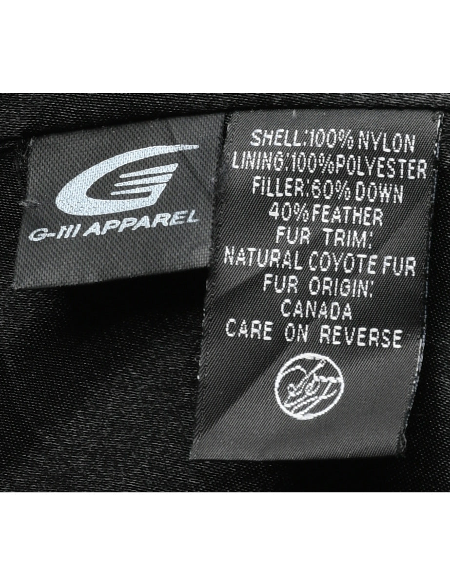 Single Breasted Puffer Jacket - L