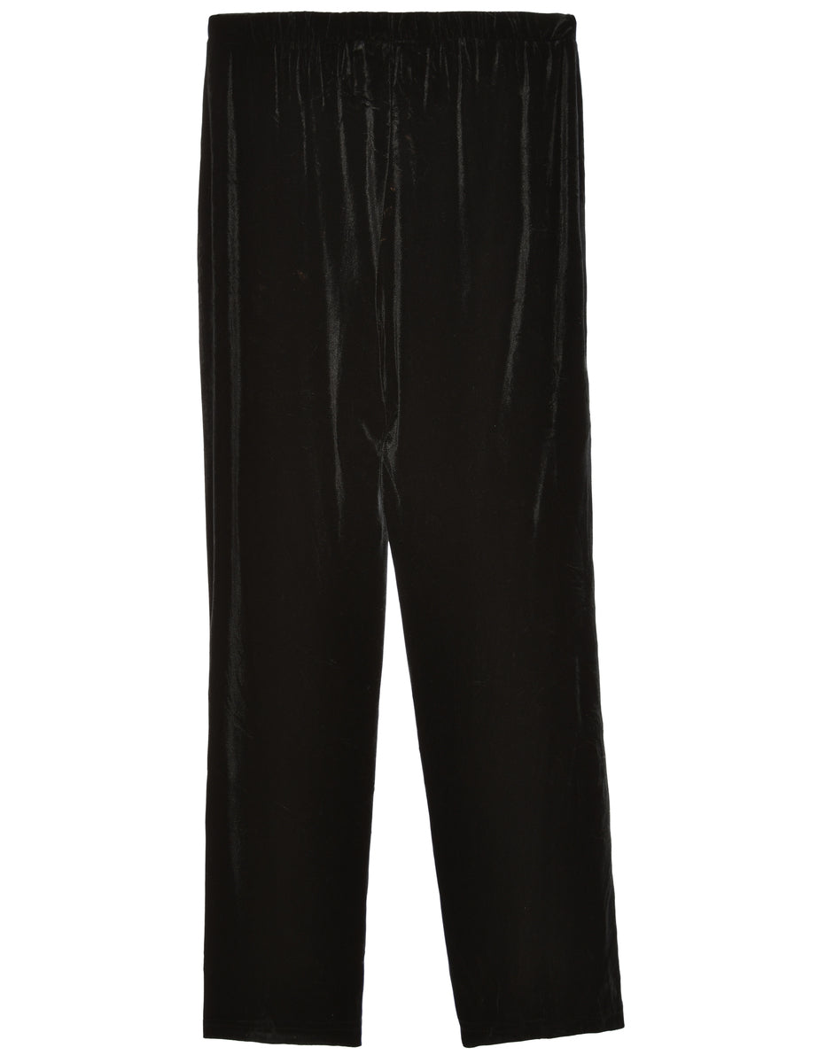 Black Velvet Trousers - W30 L33