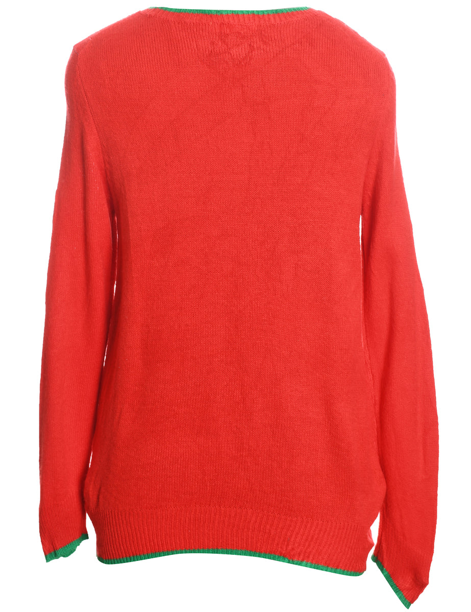 Red Christmas Jumper - L