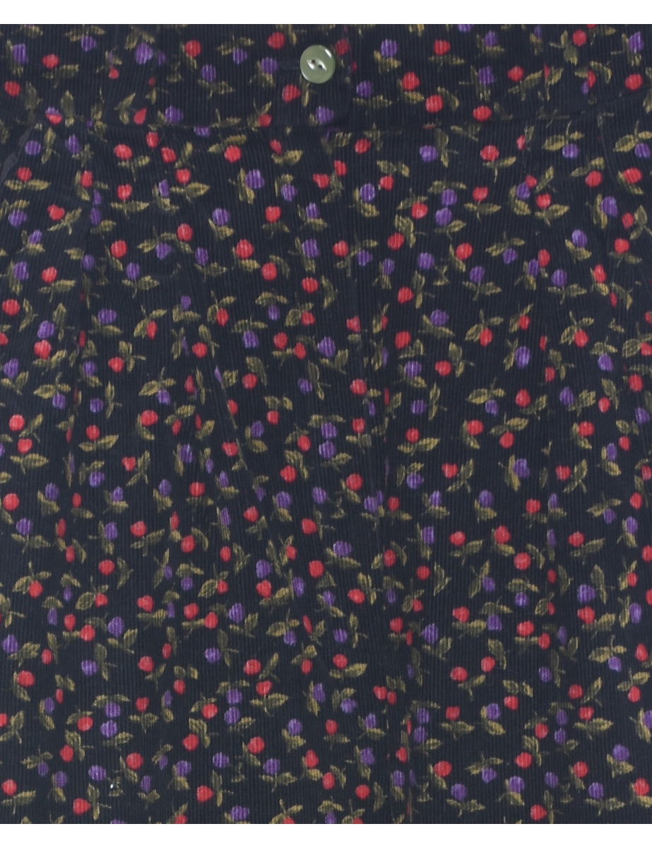 Floral Print Trousers - W27 L28
