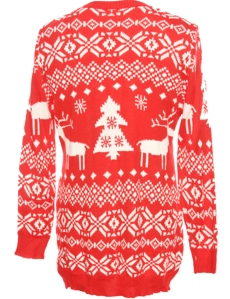 Nordic Red Christmas Jumper - M