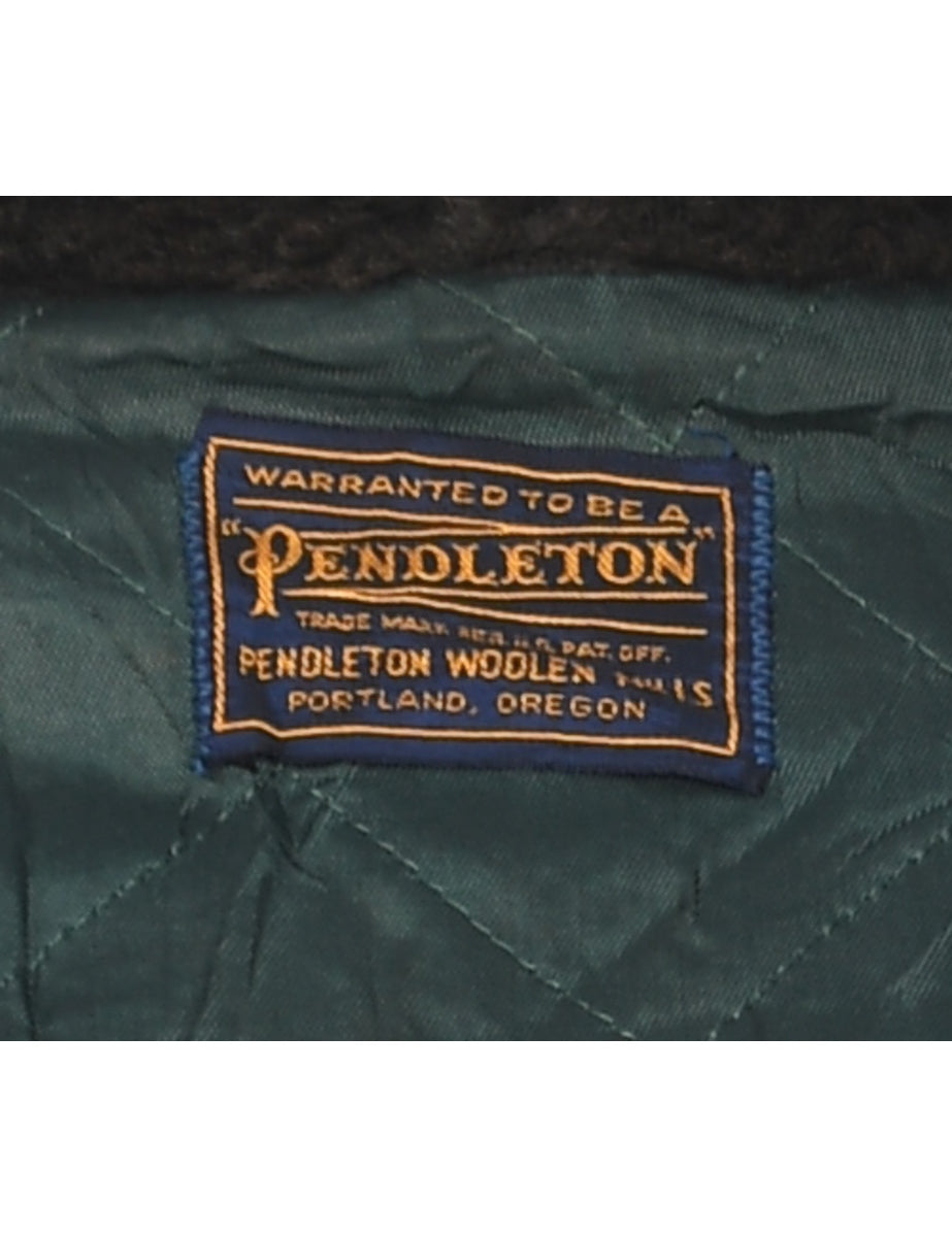 Checked Pendleton Wool Coat - M