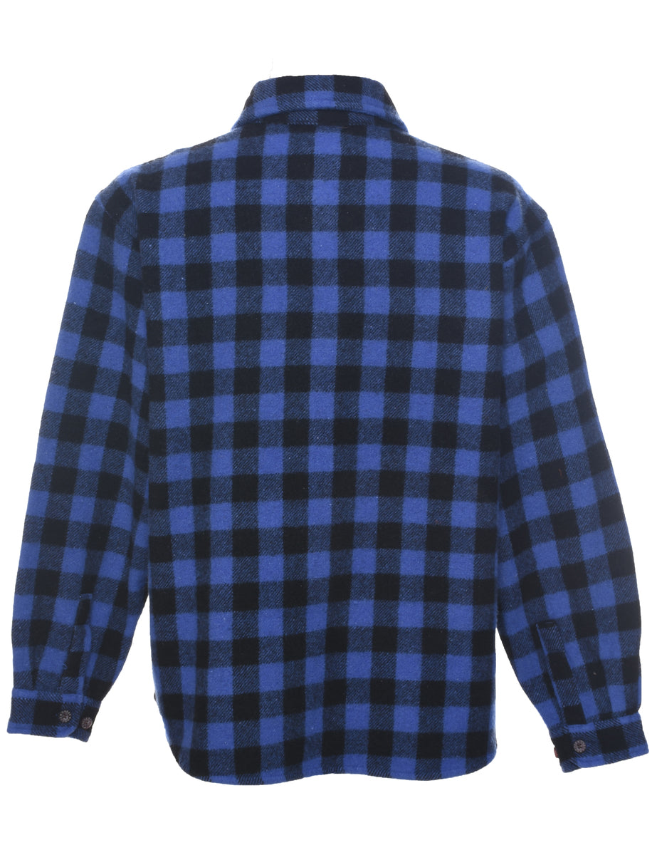 Long Sleeved Checked Shirt - L