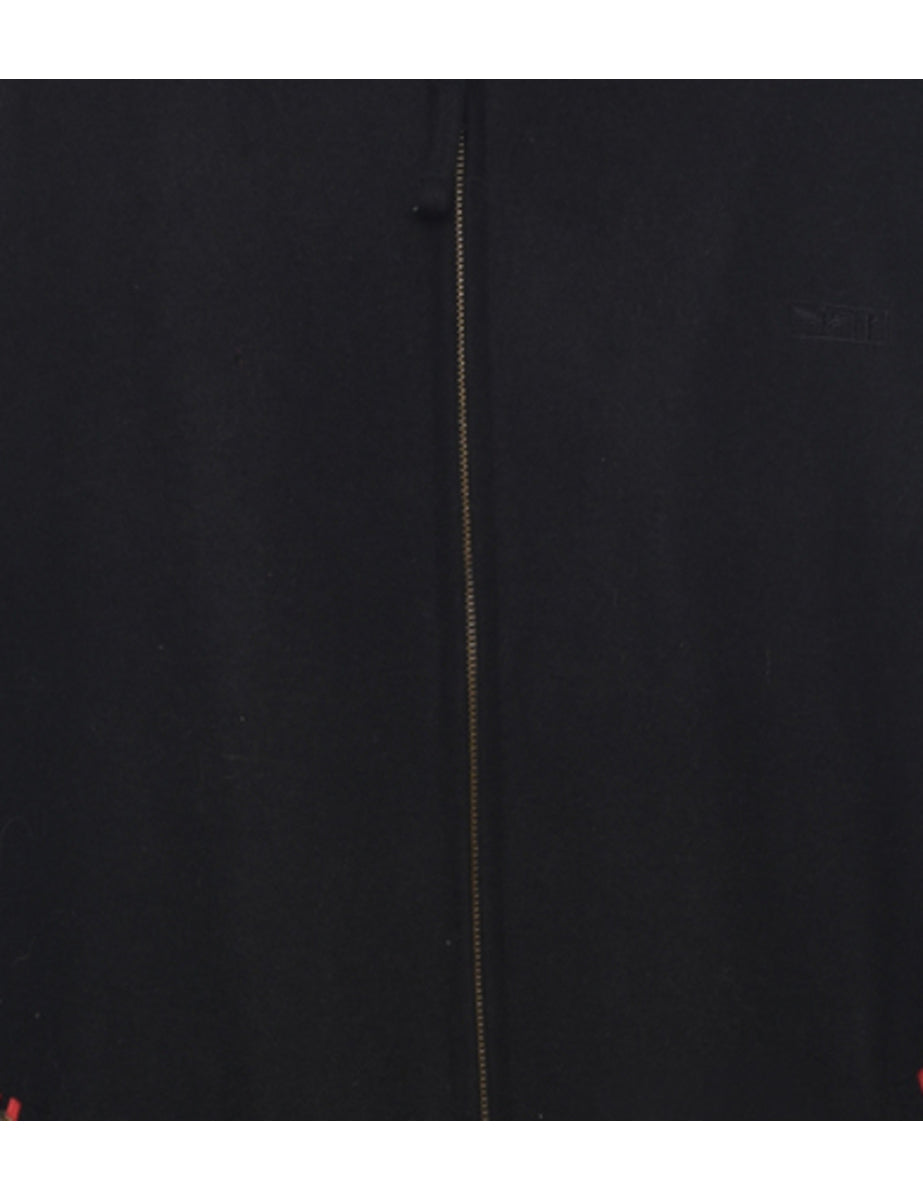 Zip Front Wool Coat - L