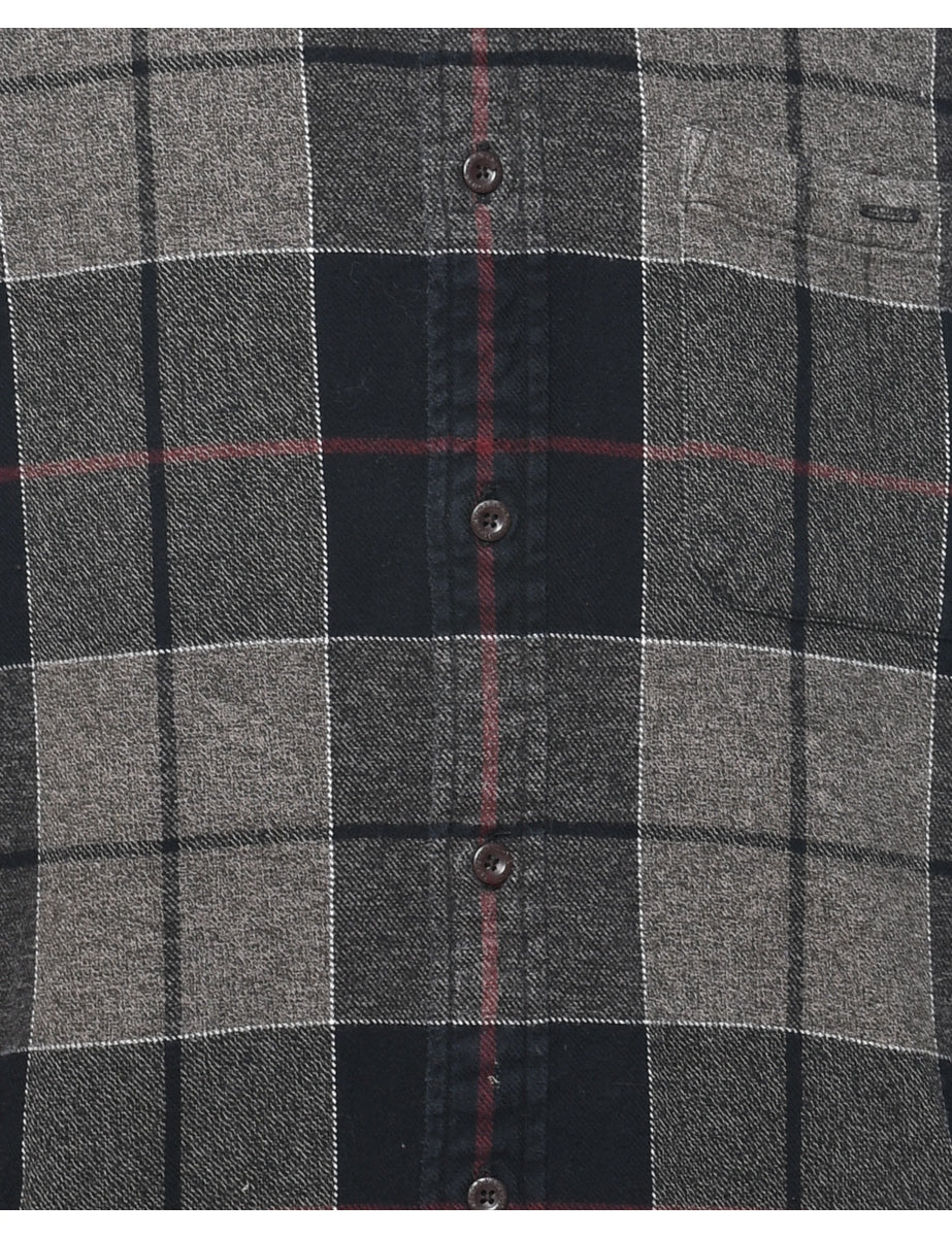 Long Sleeved Checked Shirt - XL