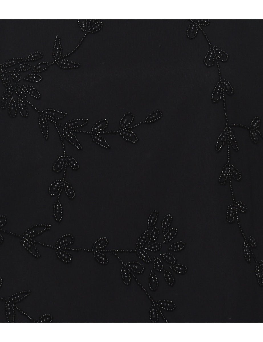 Black Lace Evening Top - M
