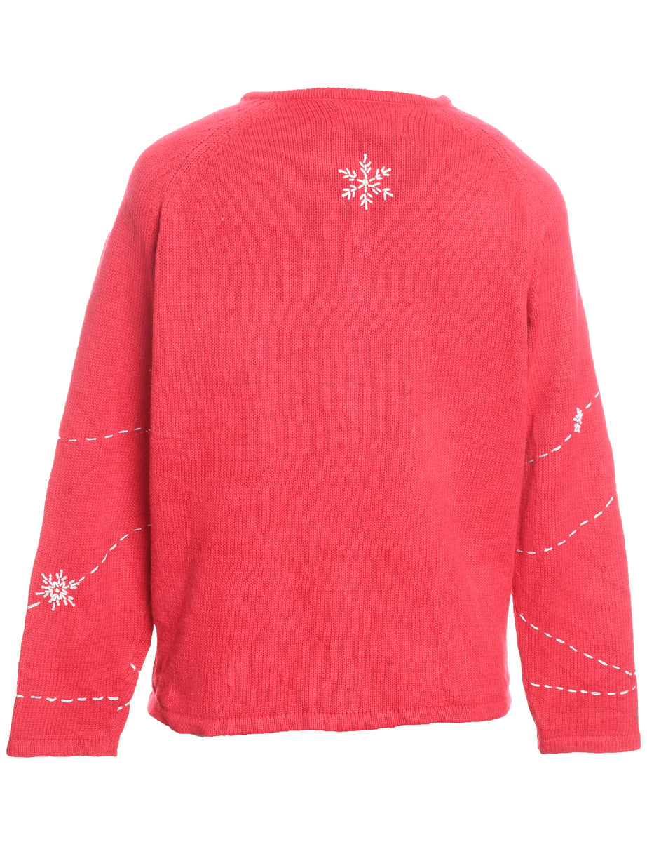 Snowman Christmas Cardigan - M