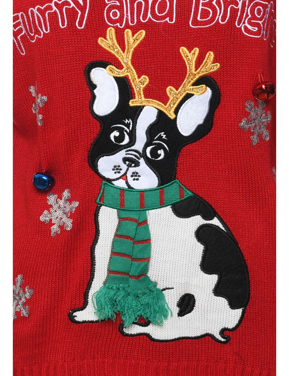 Red Christmas Jumper - L