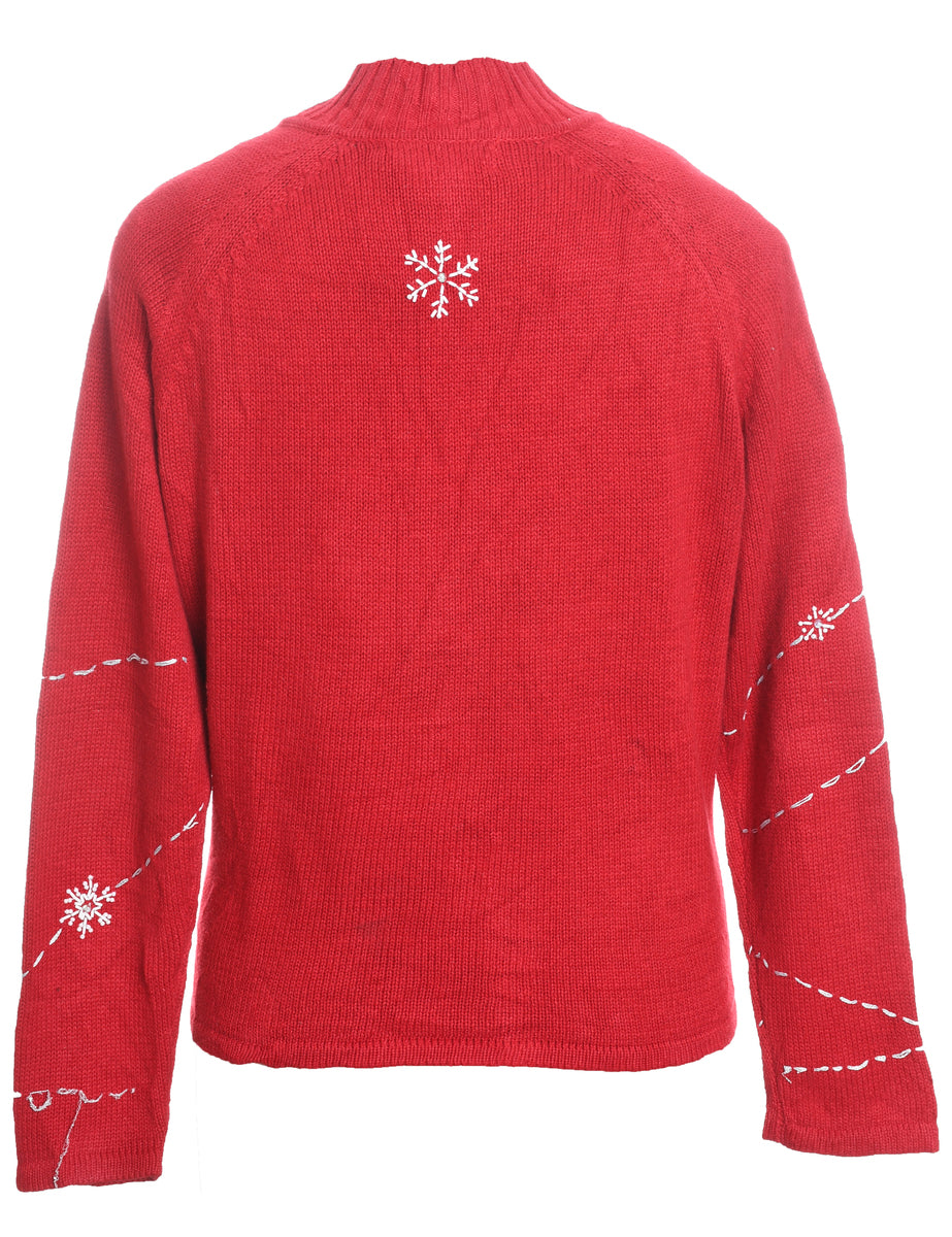 Snowman Christmas Cardigan - M