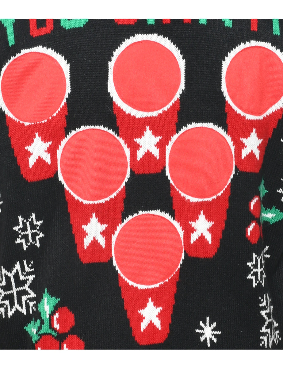 Nordic Print Christmas Jumper - L